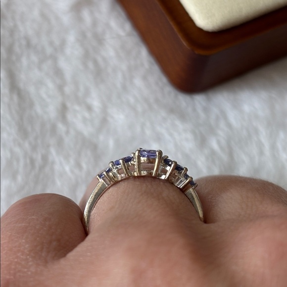 NWT Natural Tanzanite Ring 925 Sterling Silver Ring - Picture 7 of 8